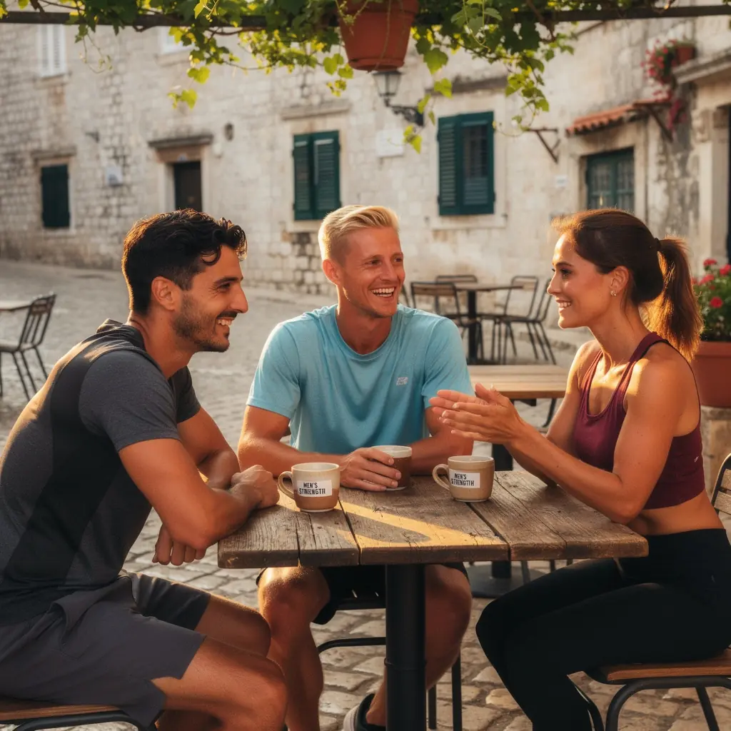 Sportaš koji uživa u čaju za poboljšanje izvedbe.